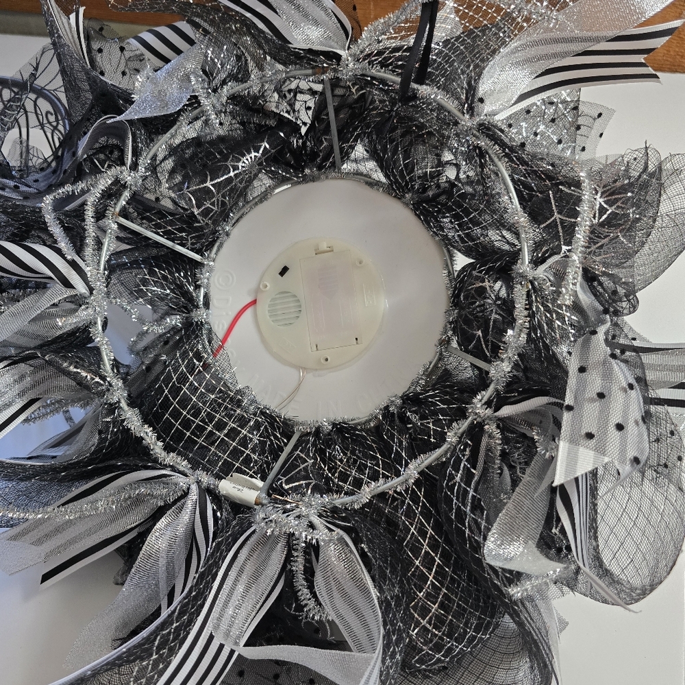 NBC Nightmare before Christmas disney nbc jack skellington led lght sound wreath - Picture 6 of 6